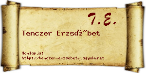 Tenczer Erzsébet névjegykártya