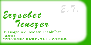 erzsebet tenczer business card